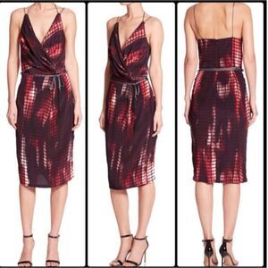KEMPNER Olivia Tassel Tie Silk Dress - Size 4